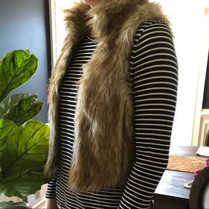 Fur vest, slightly cropped